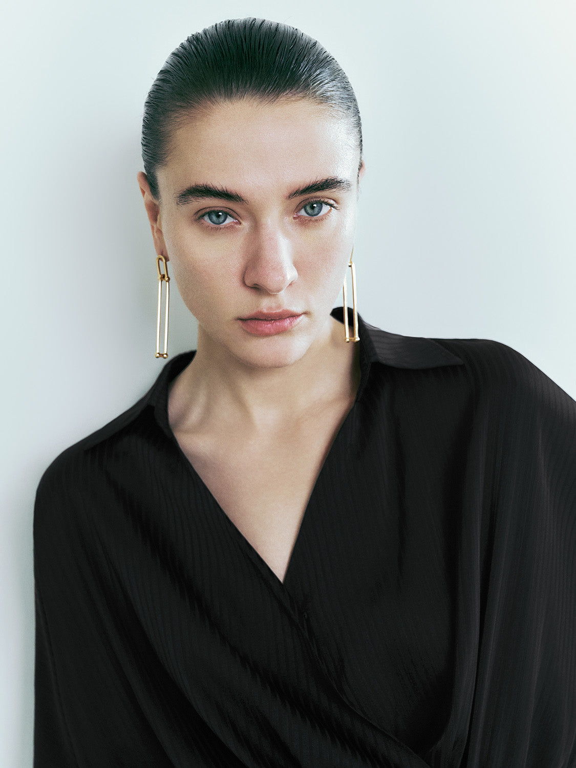 Collared Neck Surplice Front Blouse