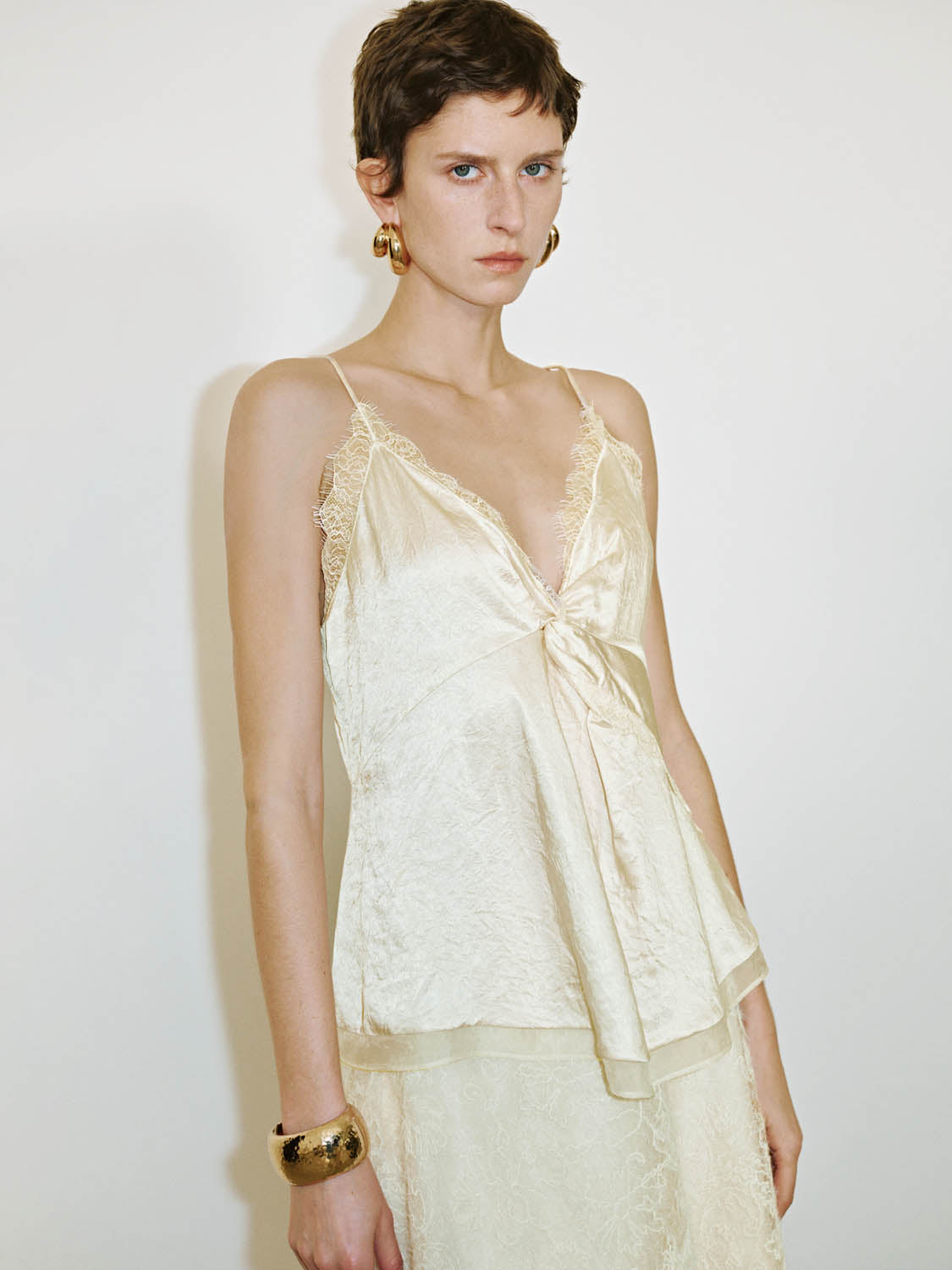Lace Décor Cami Tops