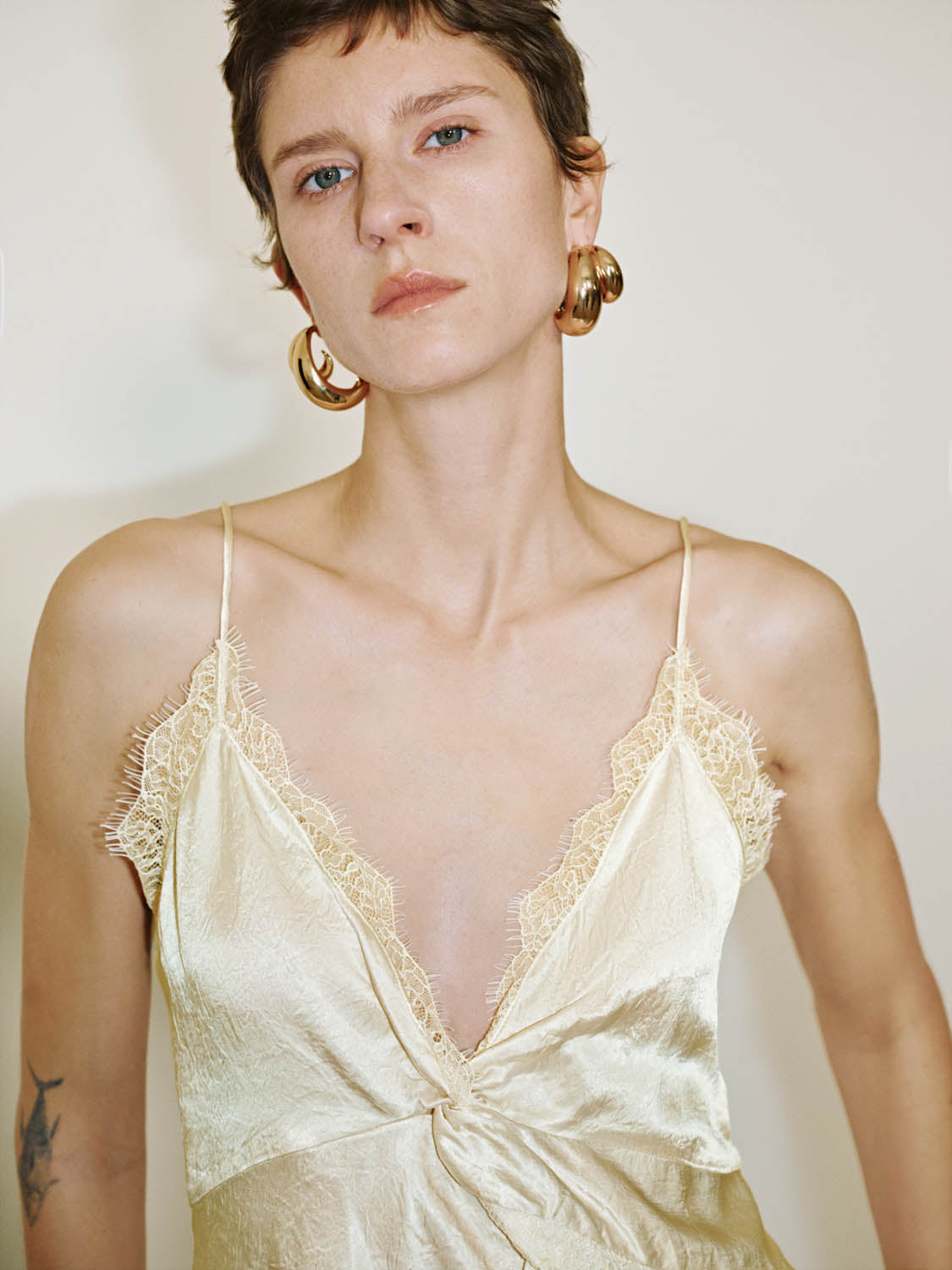 Lace Décor Cami Tops