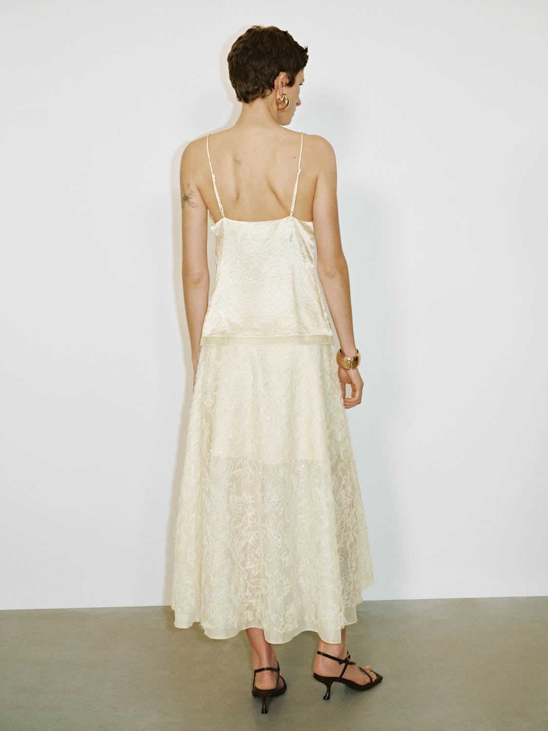 Lace Décor Cami Tops