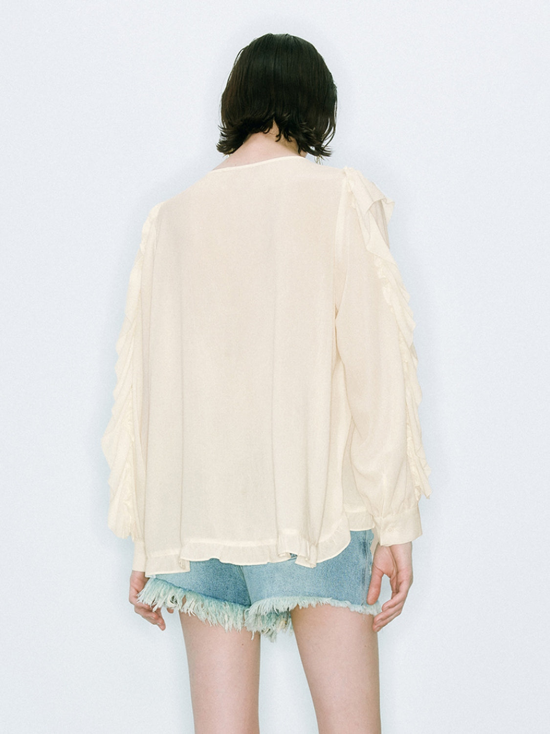 Ruffle Hem Blouses