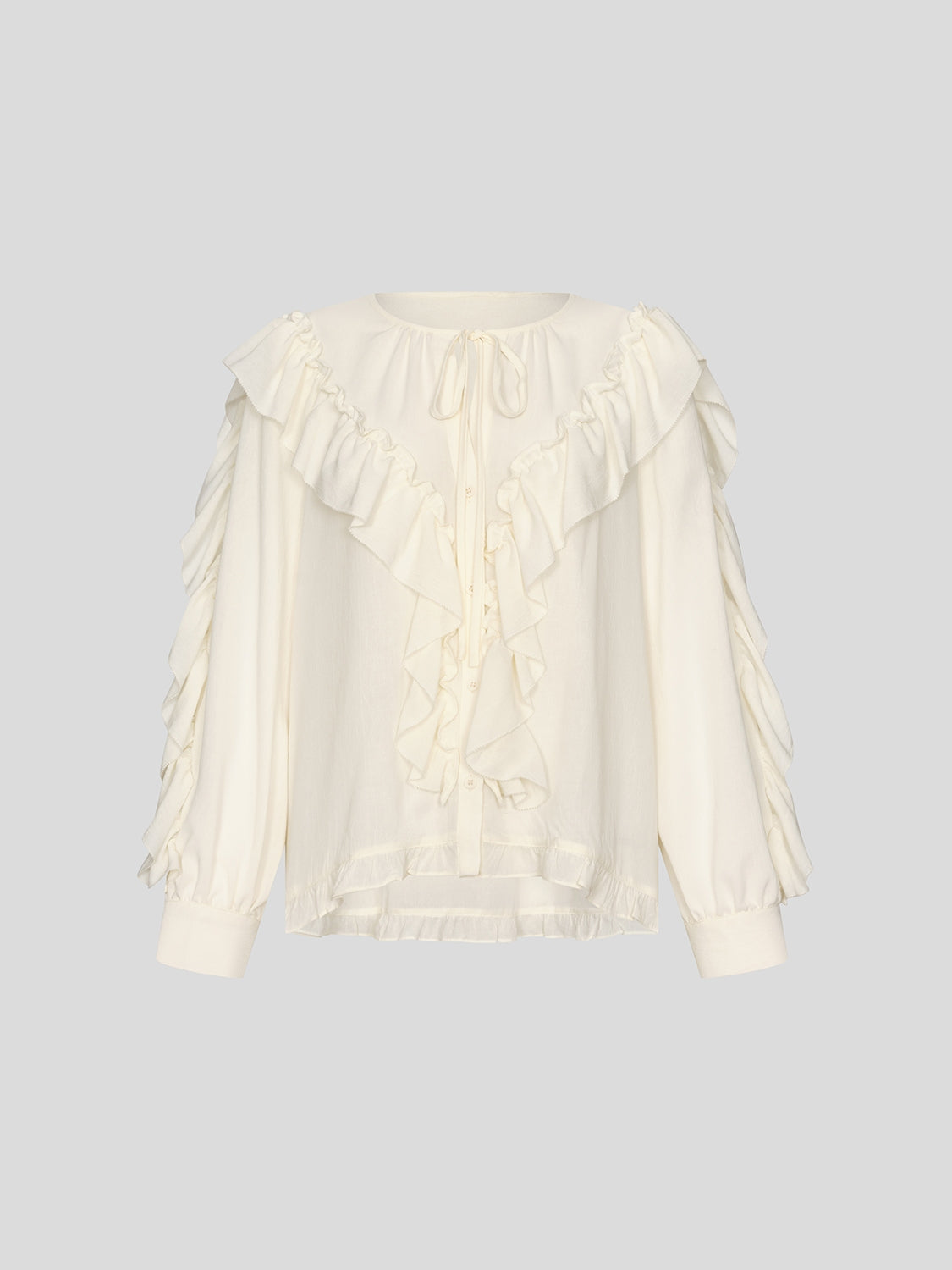 Ruffle Hem Blouses