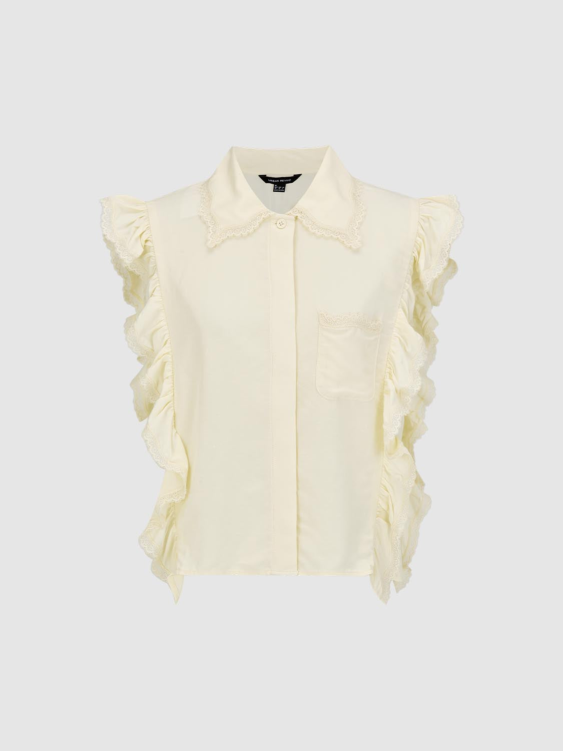 Ruffle Sleeveless Shirts