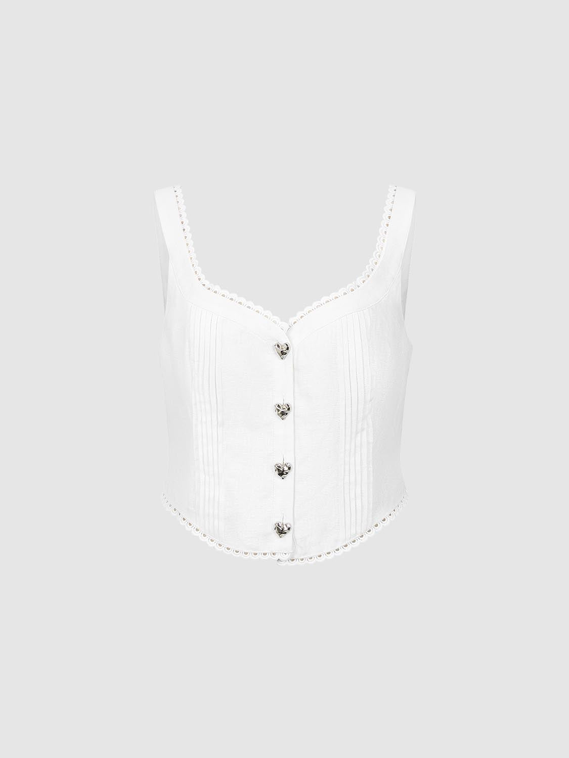 Lace Trim Cami Tops