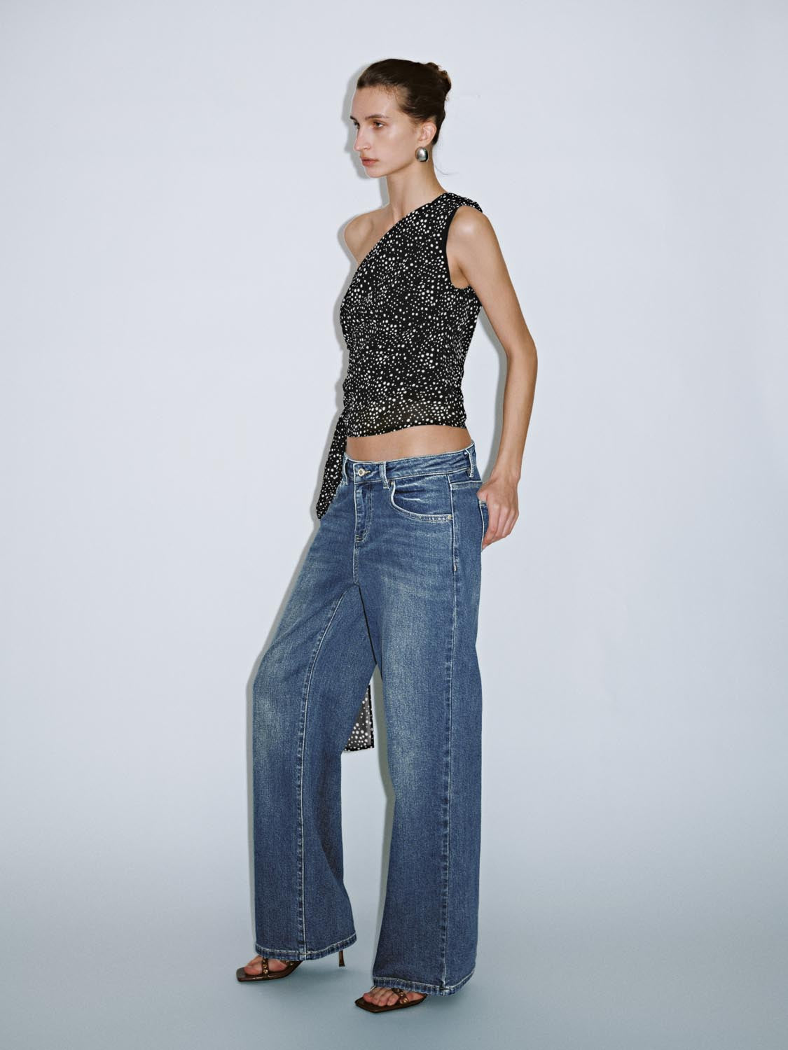 One Shoulder Cami Tops