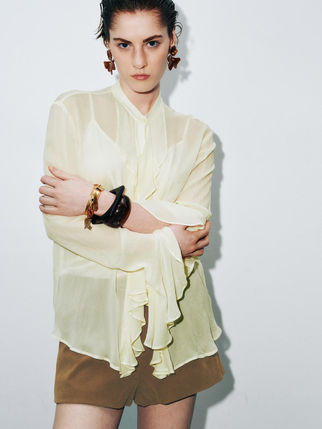 Sheer Long Sleeve Shirts