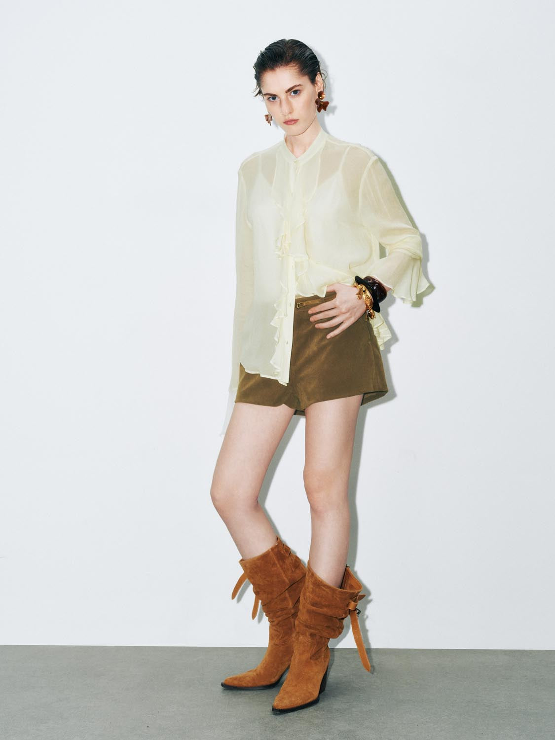 Sheer Long Sleeve Shirts