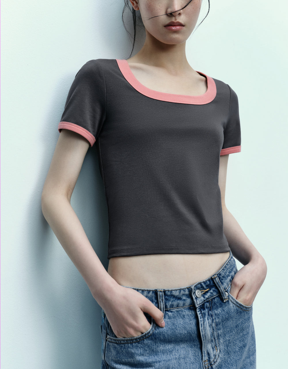 Crew Neck Skinny T-Shirt