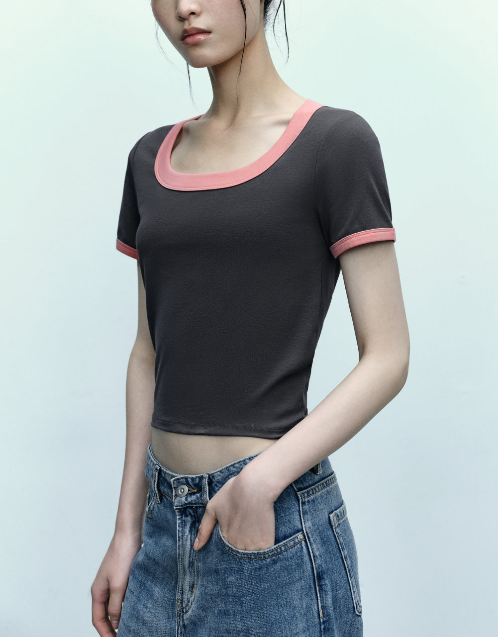 Crew Neck Skinny T-Shirt