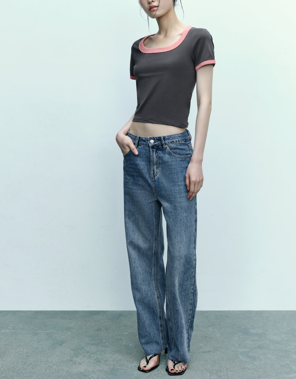 Crew Neck Skinny T-Shirt