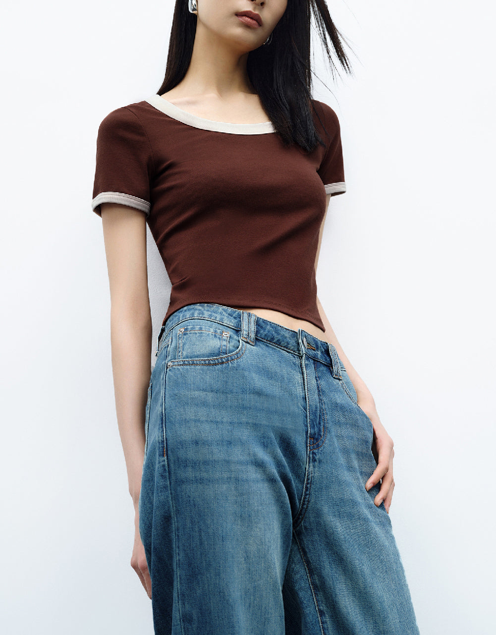 Crew Neck Skinny T-Shirt