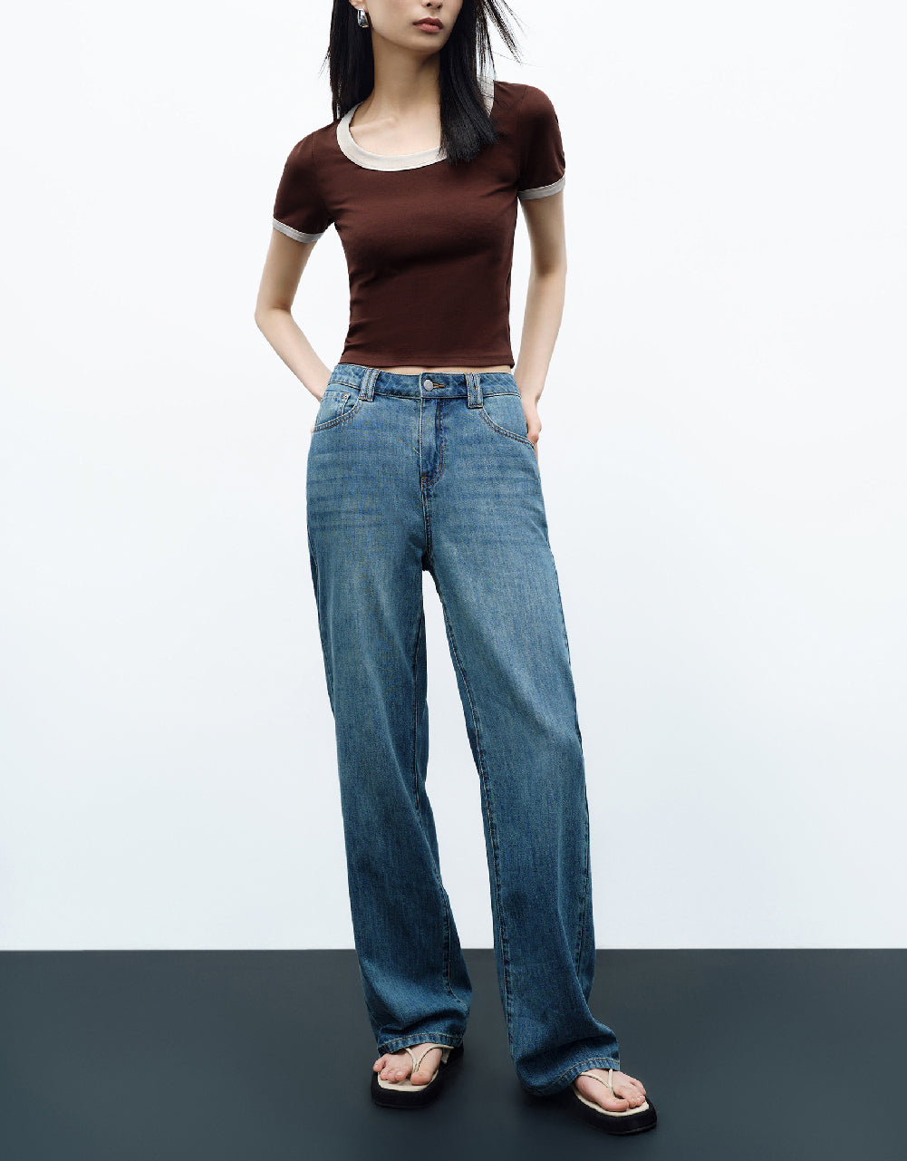 Crew Neck Skinny T-Shirt