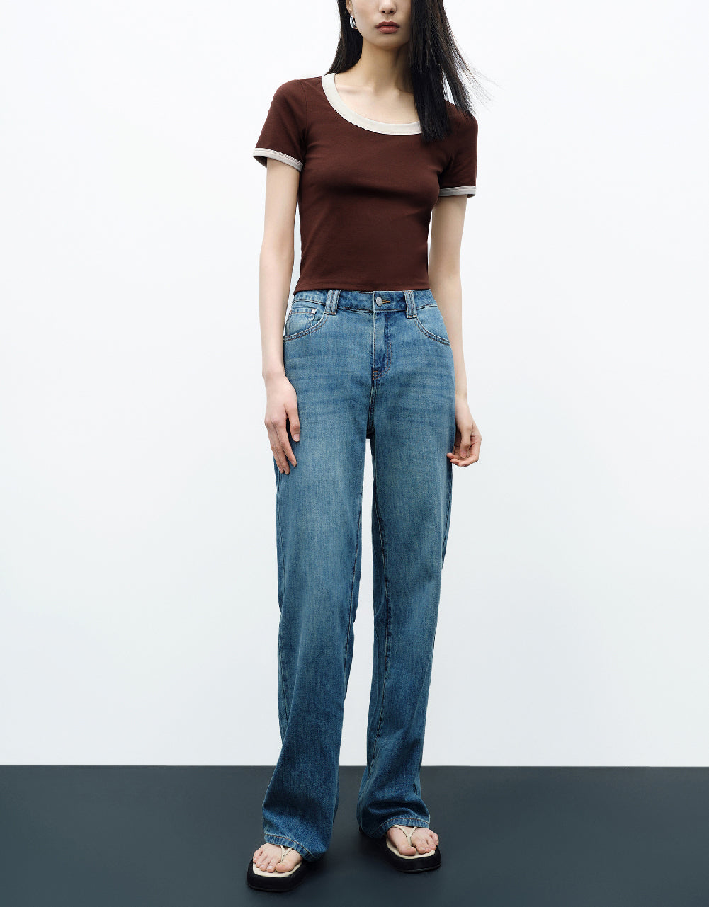 Crew Neck Skinny T-Shirt