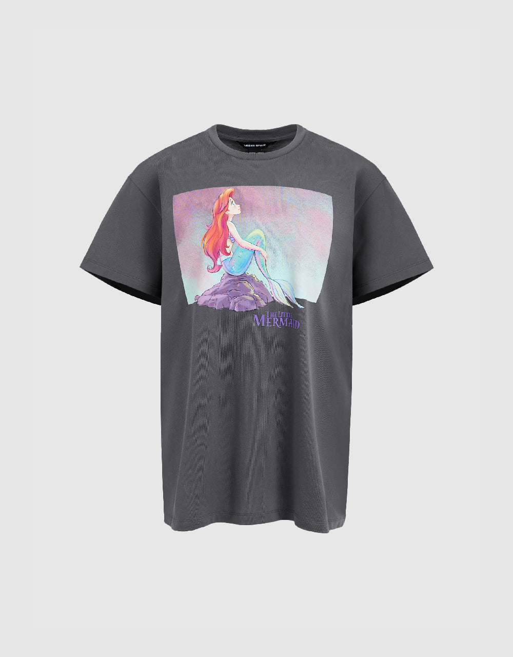 Mermaid Printed Crew Neck Loose T-Shirt