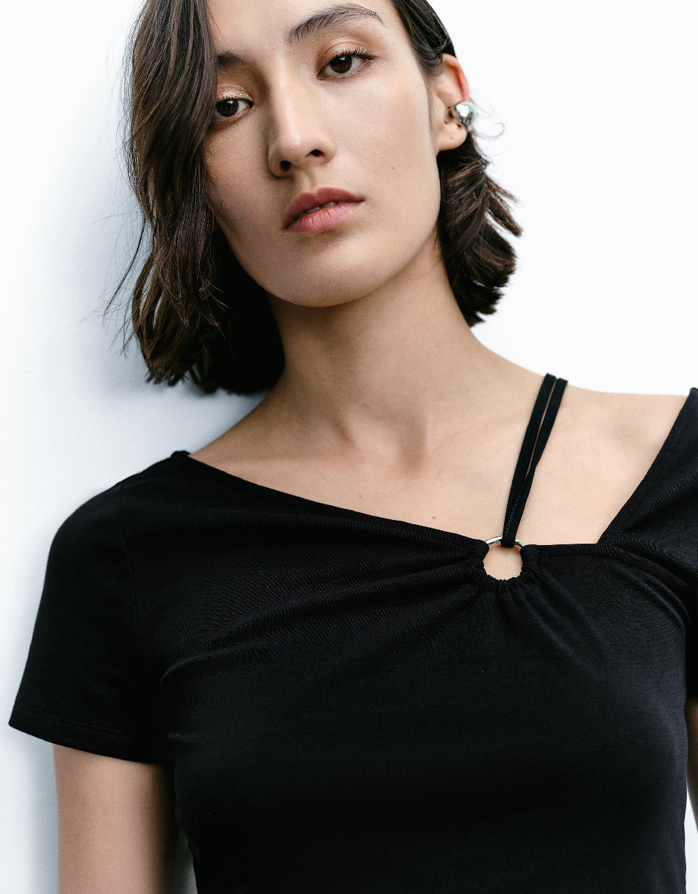 One Shoulder Skinny T-Shirt