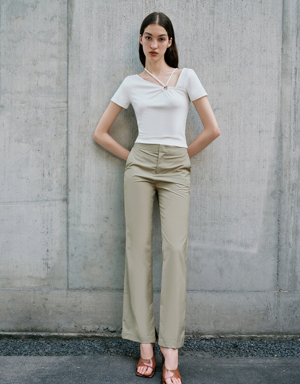 One Shoulder Skinny T-Shirt