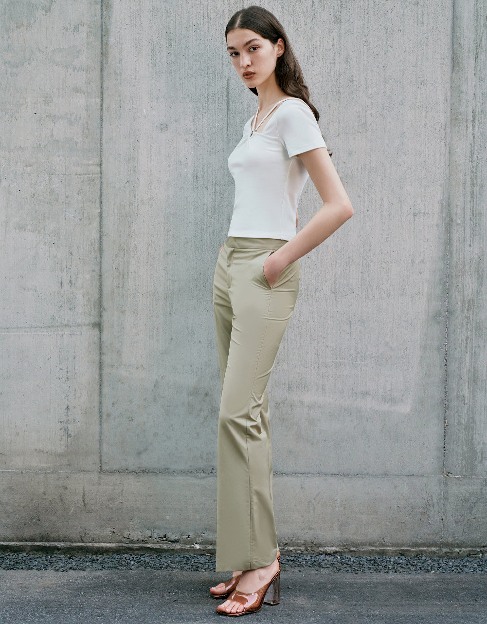 One Shoulder Skinny T-Shirt
