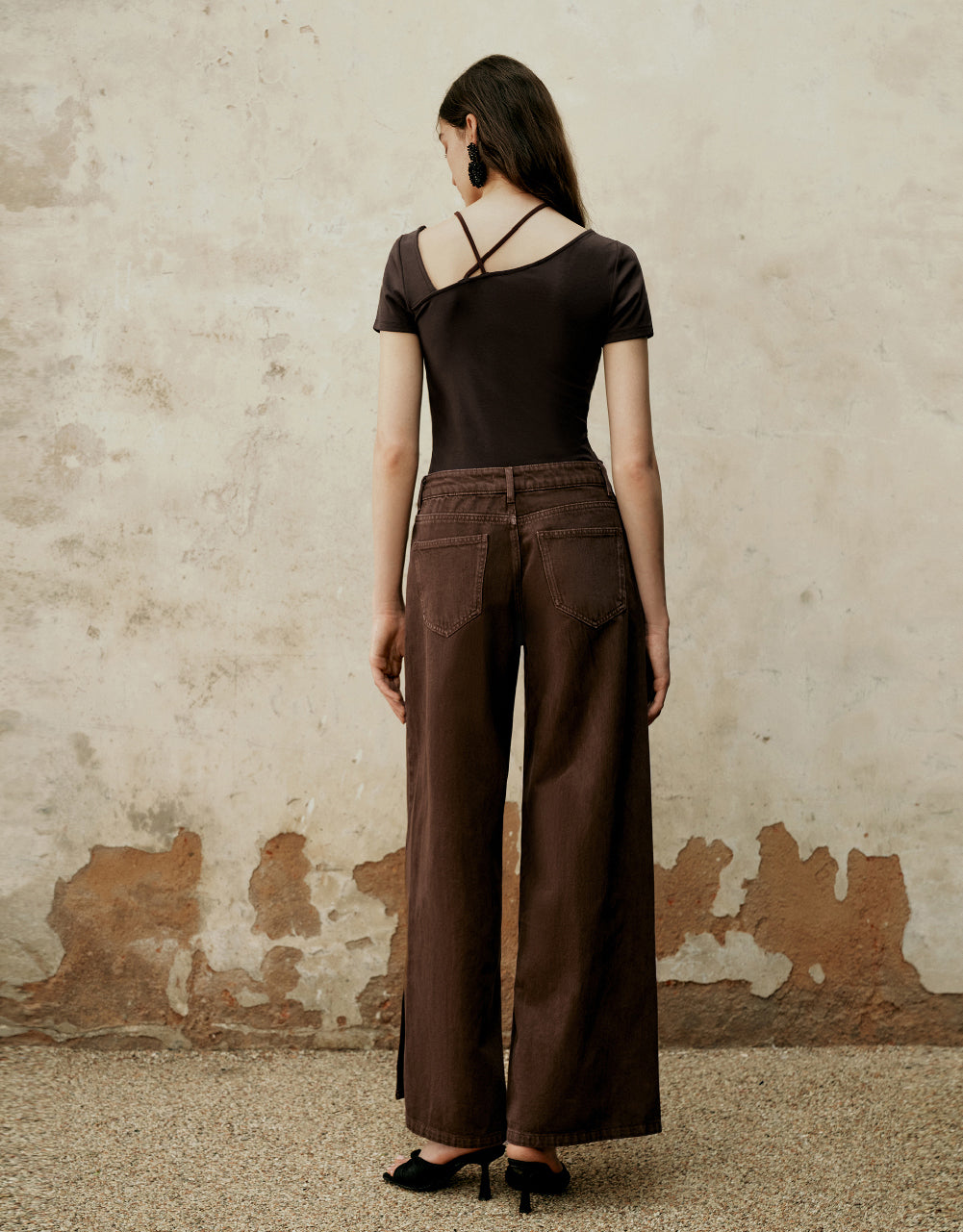 One Shoulder Skinny T-Shirt