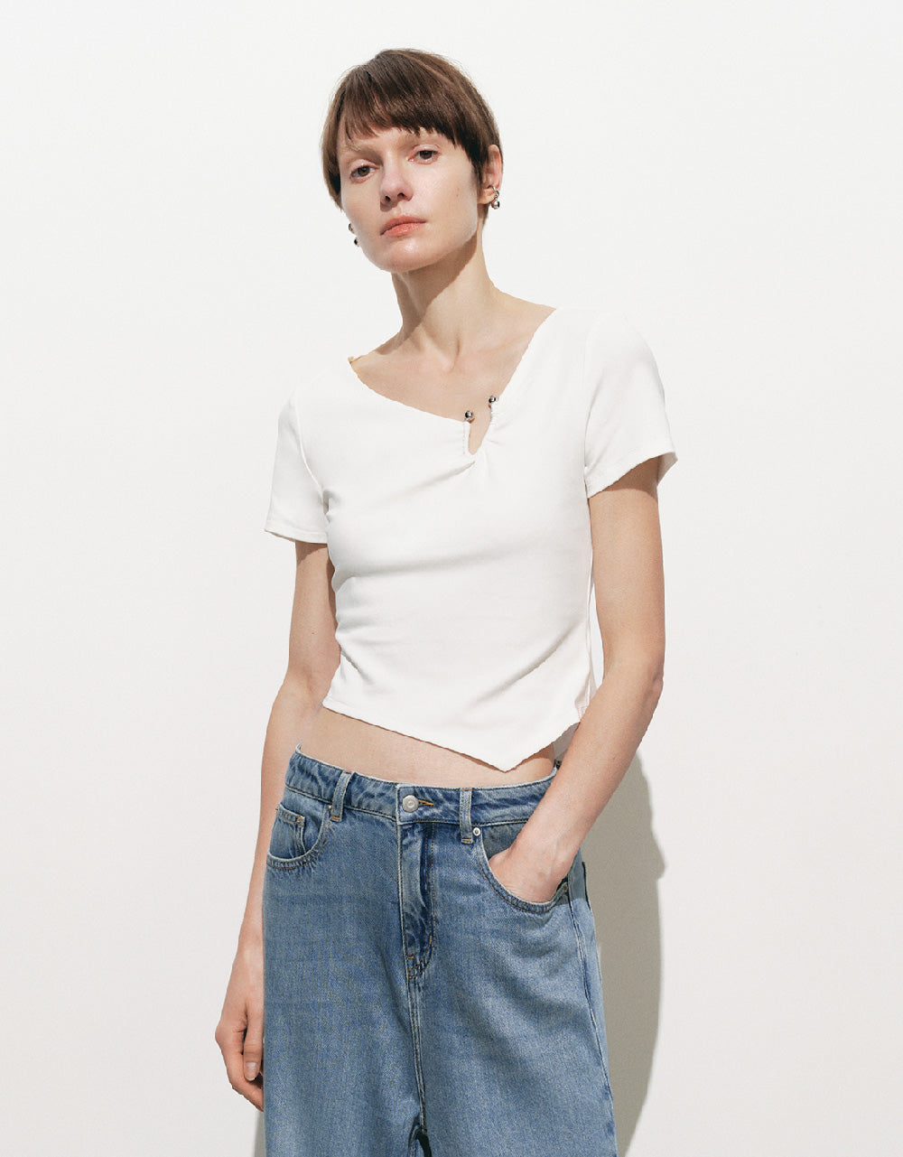 Crew Neck Skinny T-Shirt