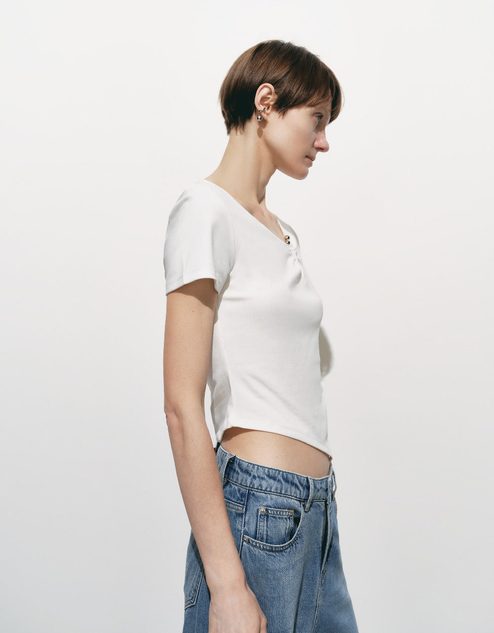 Crew Neck Skinny T-Shirt