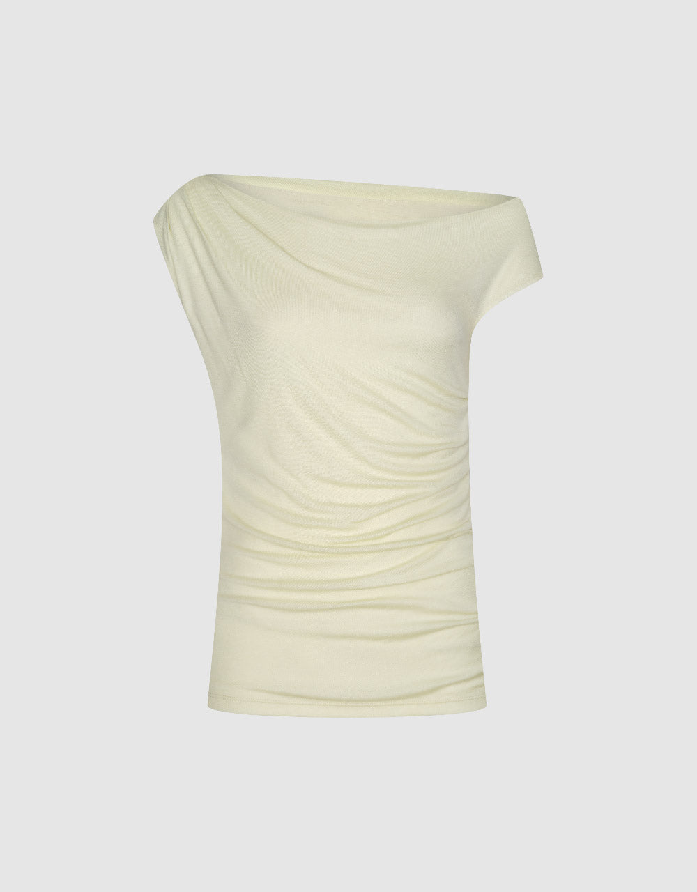Ruched Off-Shoulder Skinny Tank Top