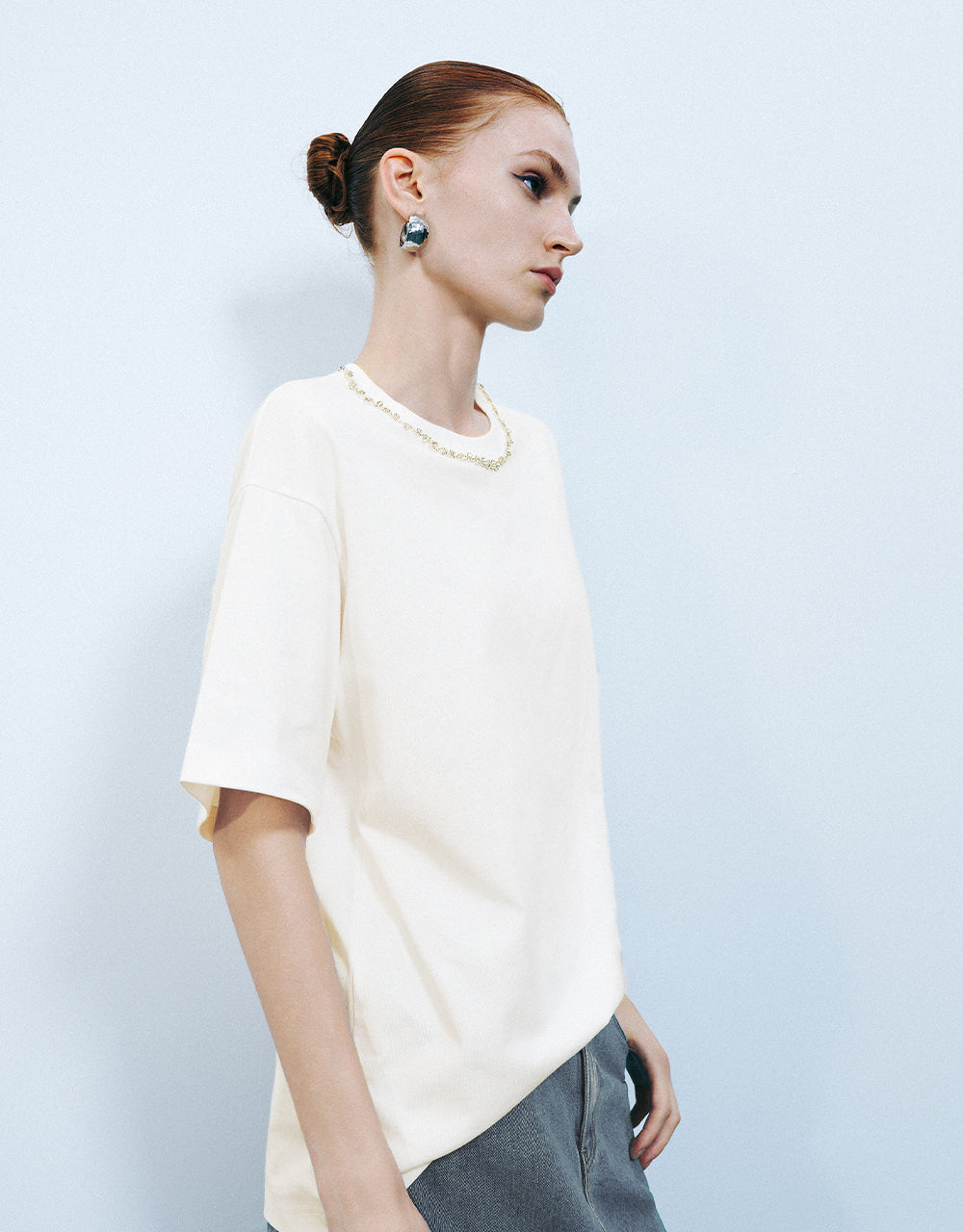 Crew Neck Straight T-Shirt
