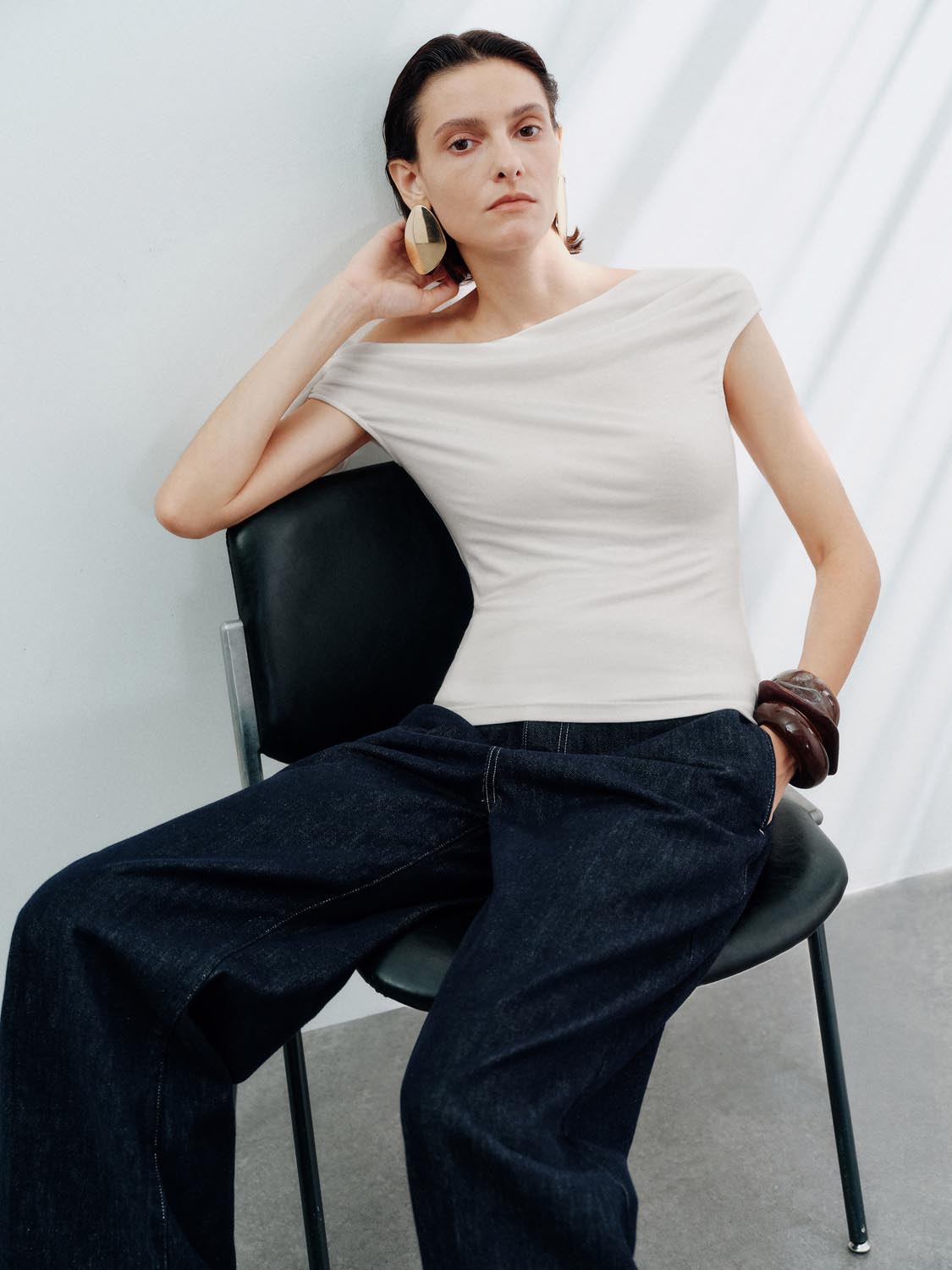 One Shoulder Skinny Fit Blouses