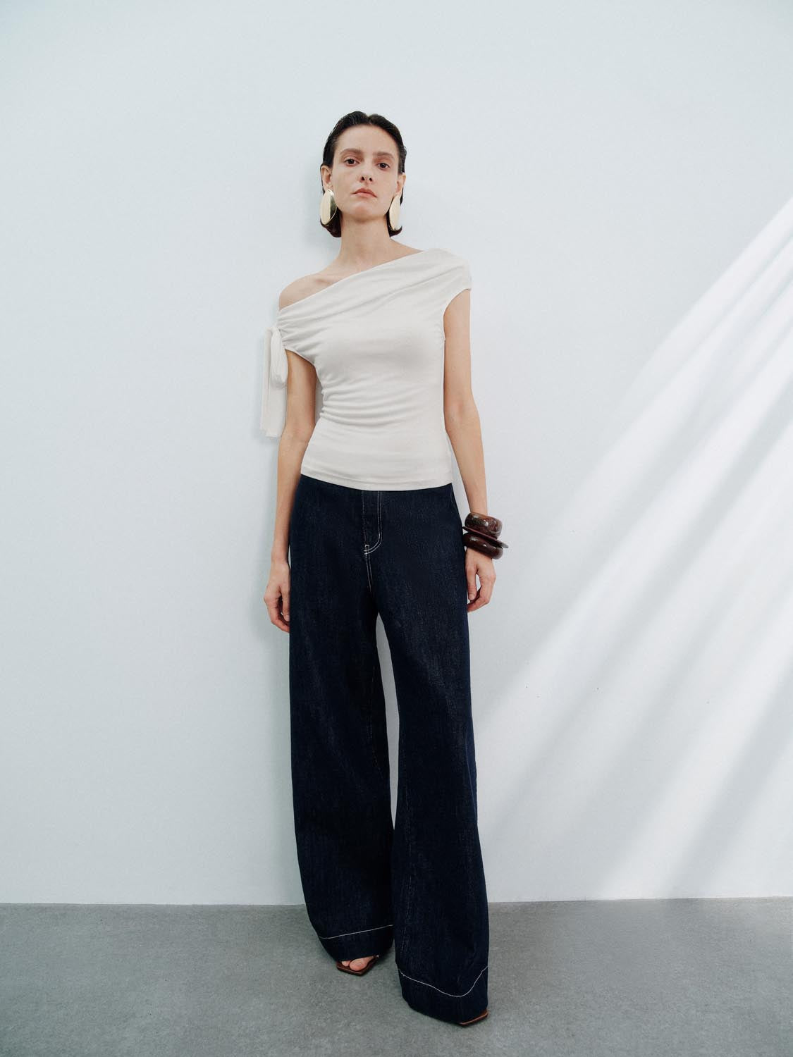 One Shoulder Skinny Fit Blouses