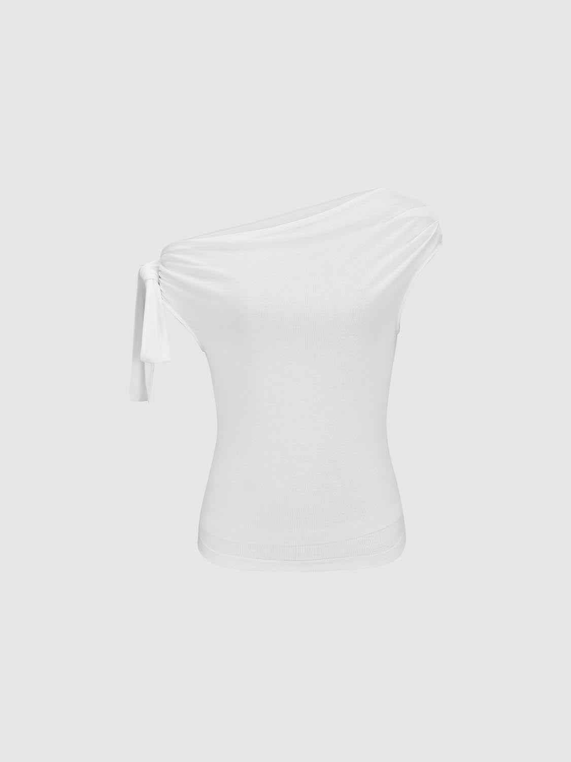 One Shoulder Skinny Fit Blouses