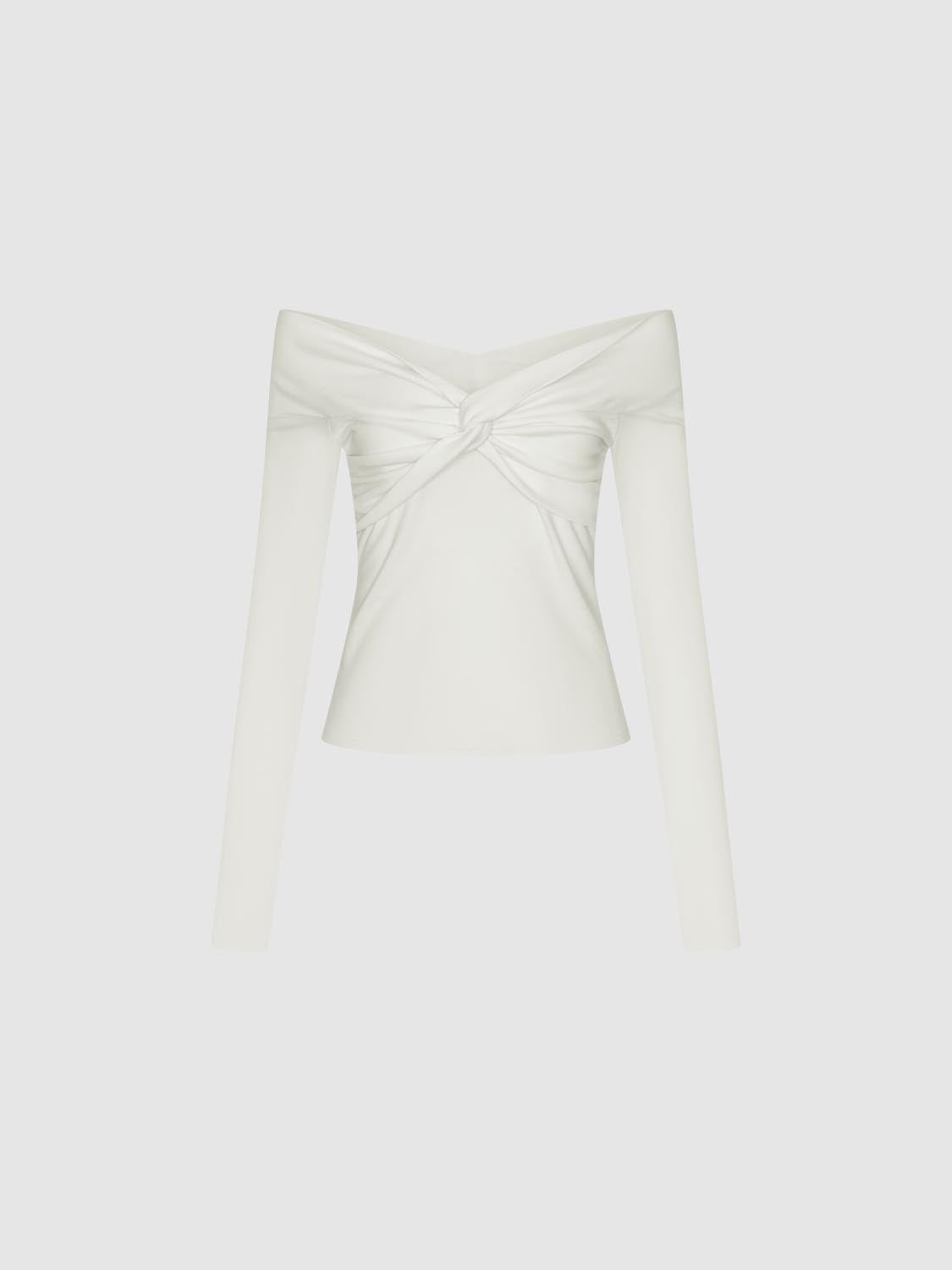 Off-the-Shoulder Long Sleeve T-Shirts