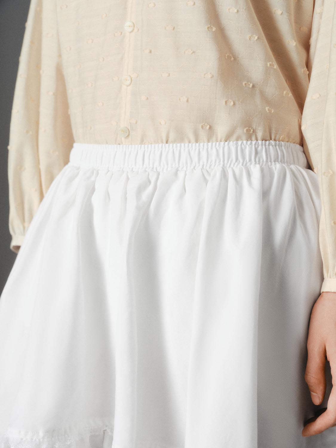 Irregular Lace Hem Mini Skirts