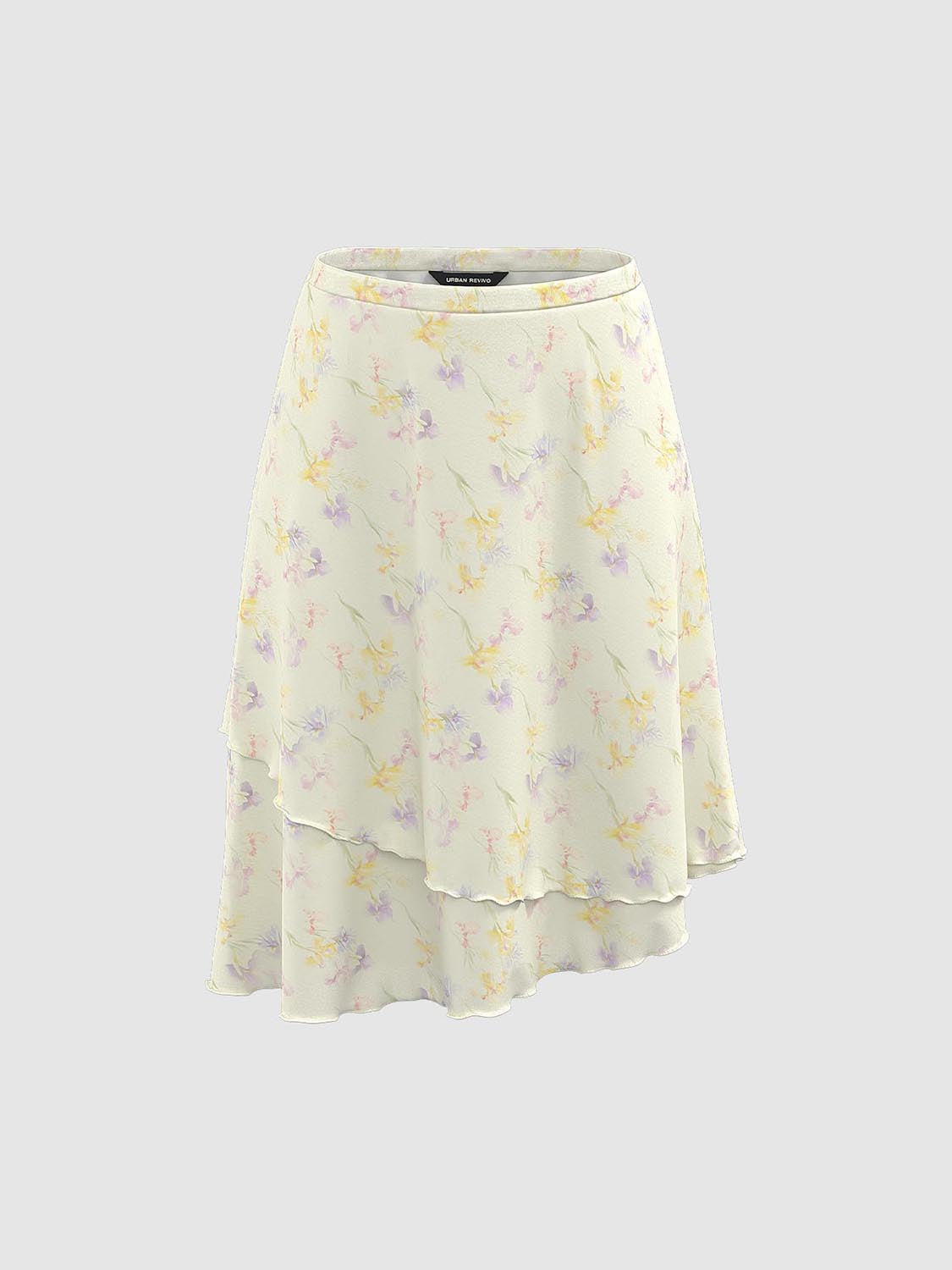 Irregular Floral Fishtail Skirts