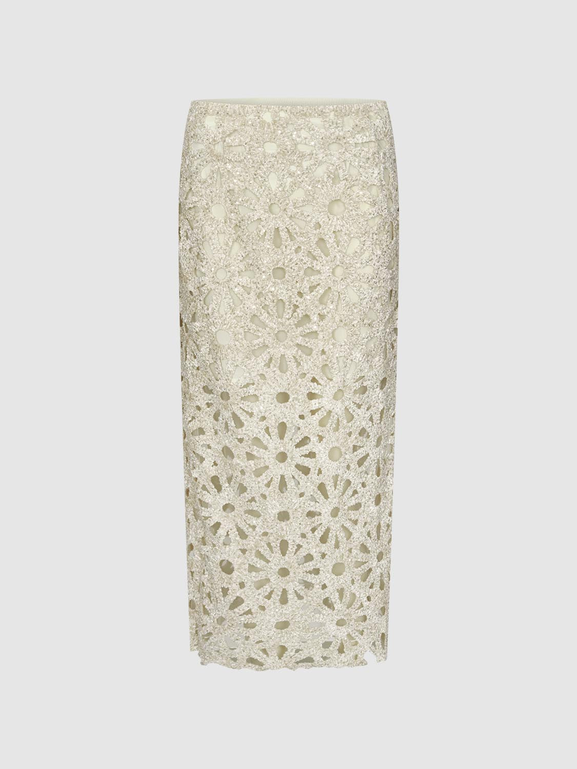 Double Layered Lace Midi Skirts