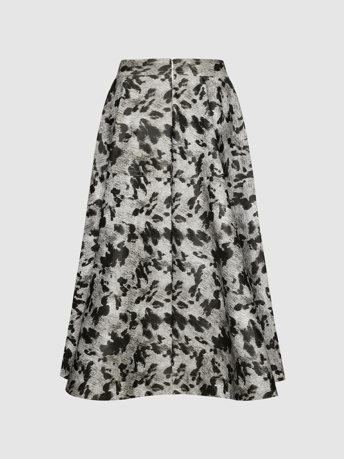 Printed A-Line Midi Skirts