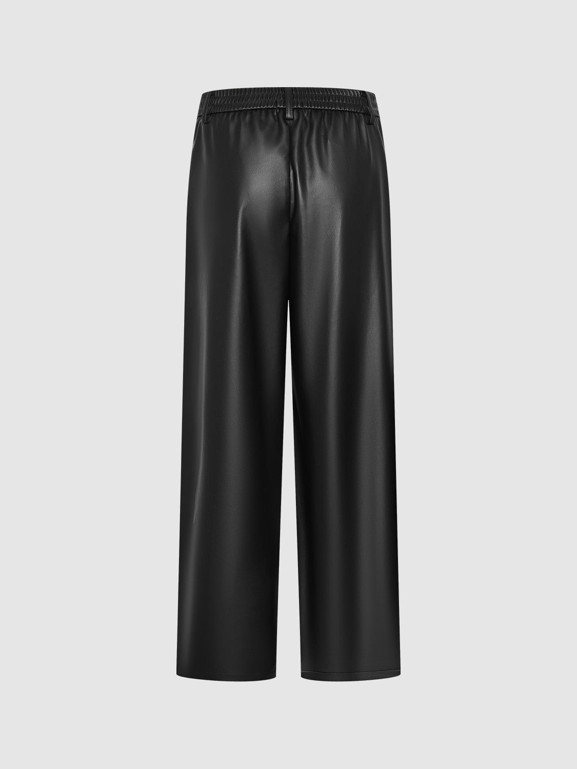 Vegan Leather Wide-Leg Pants