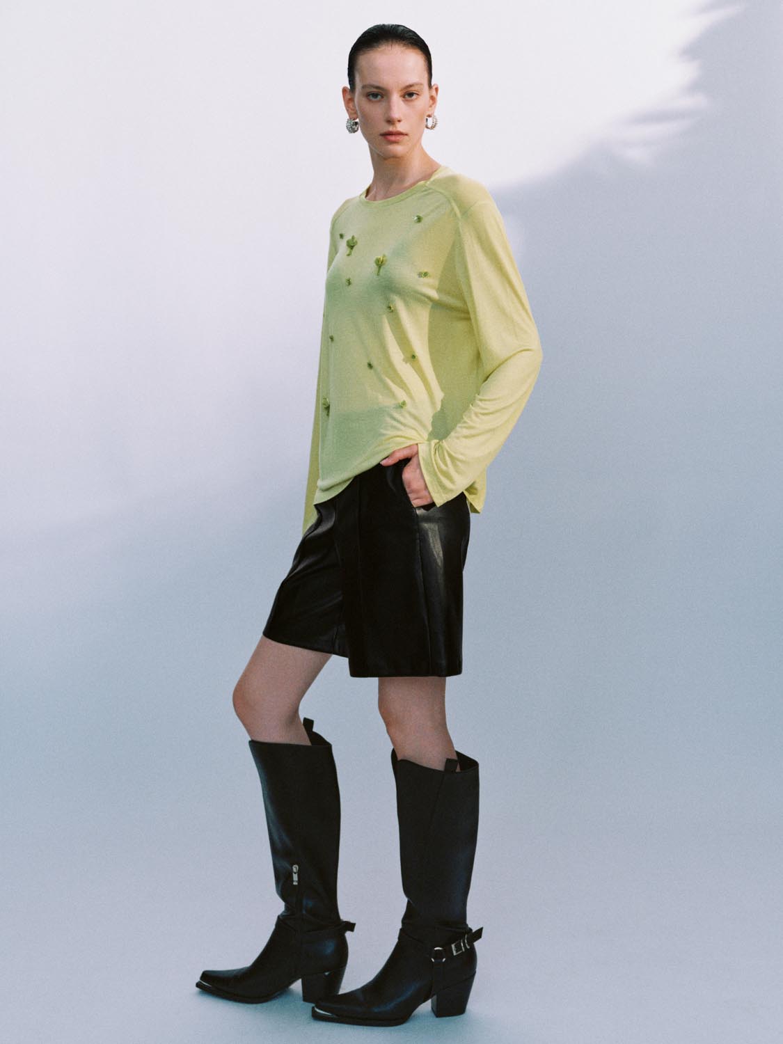Vegan Leather Shorts