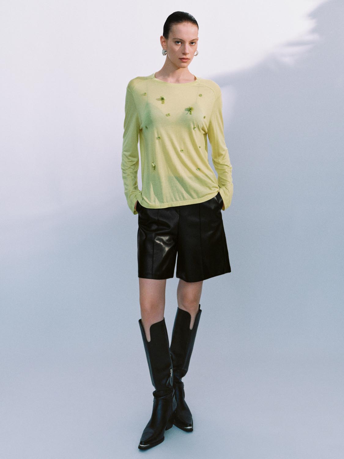 Vegan Leather Shorts