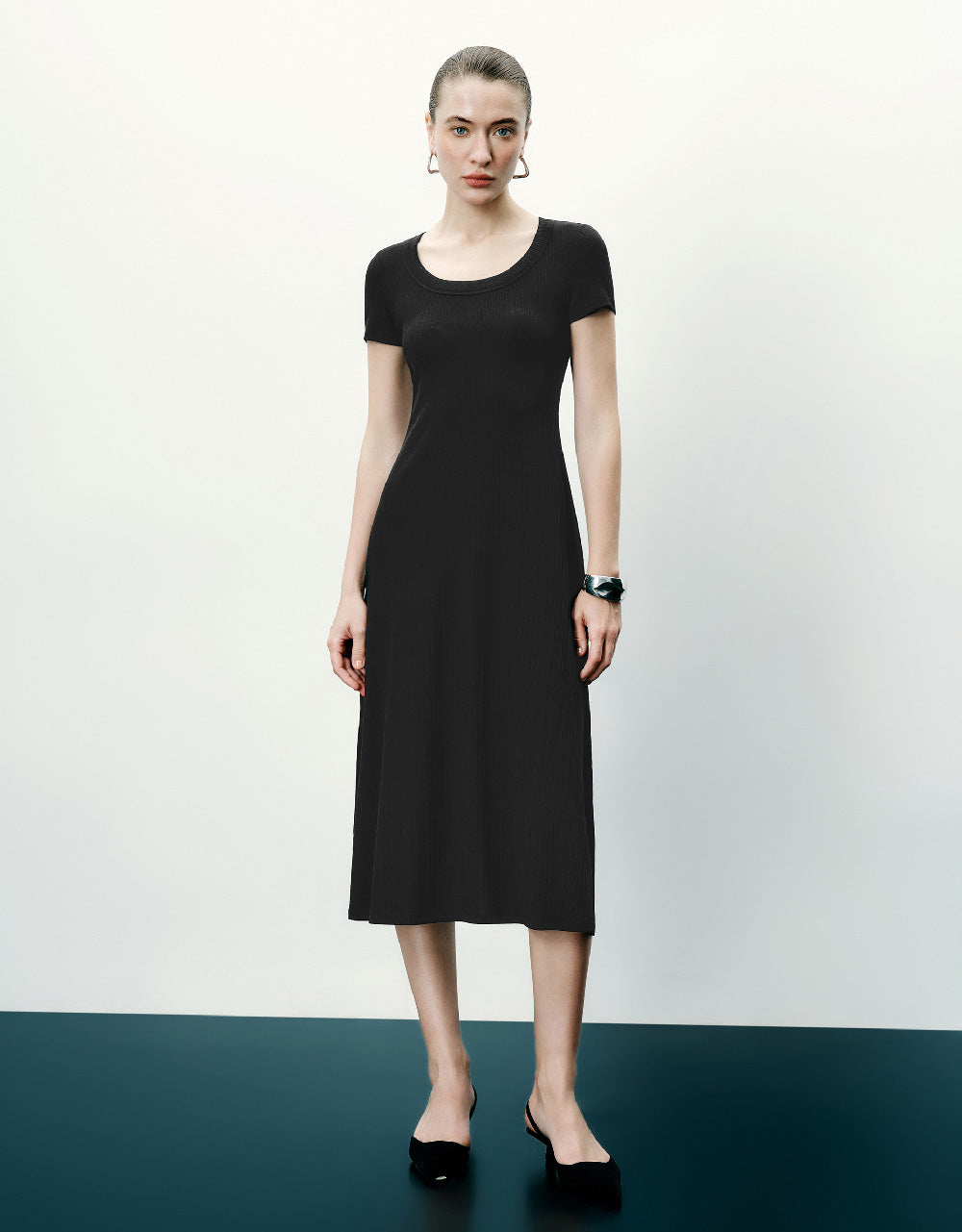 Crew Neck A-Line Dress