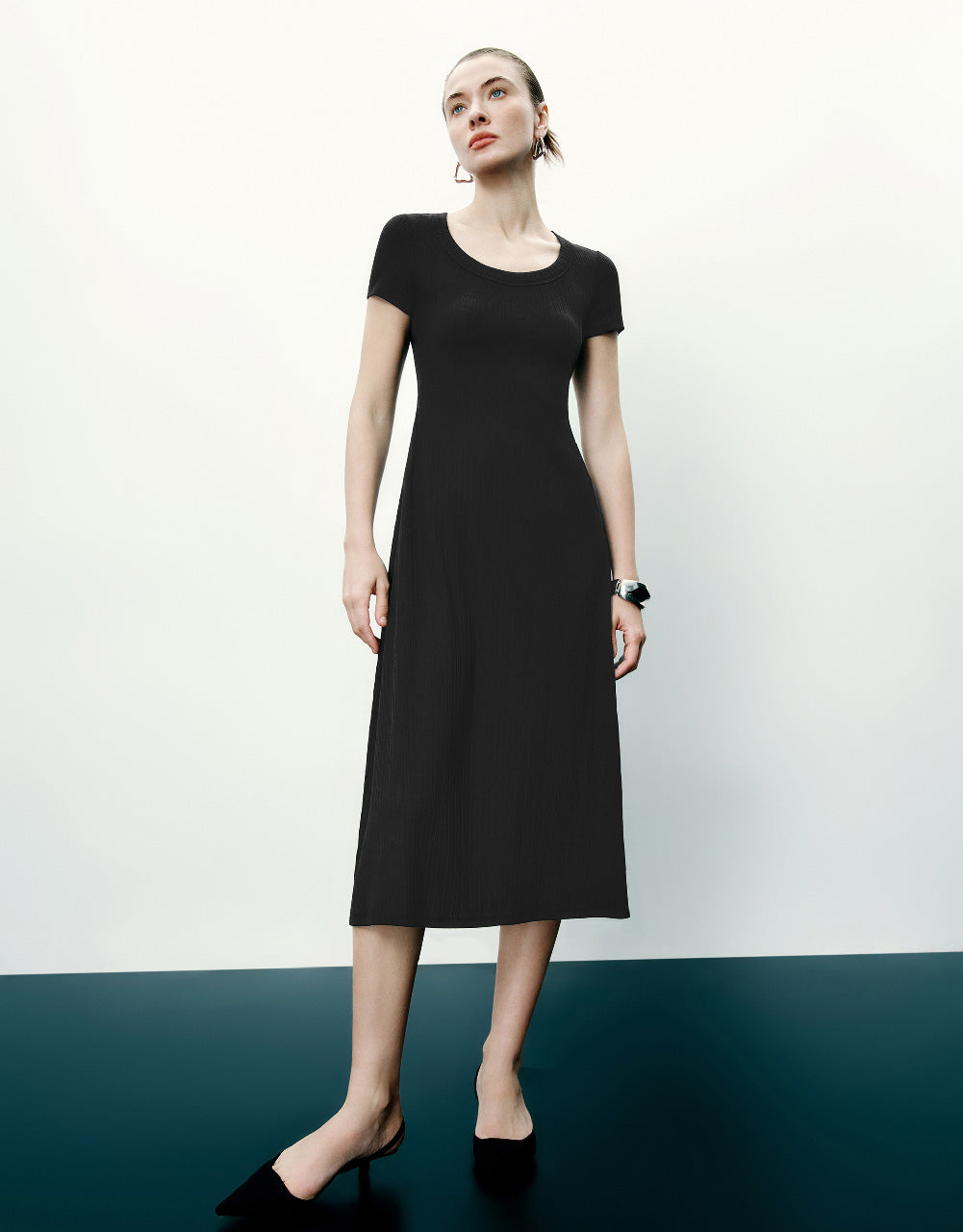 Crew Neck A-Line Dress