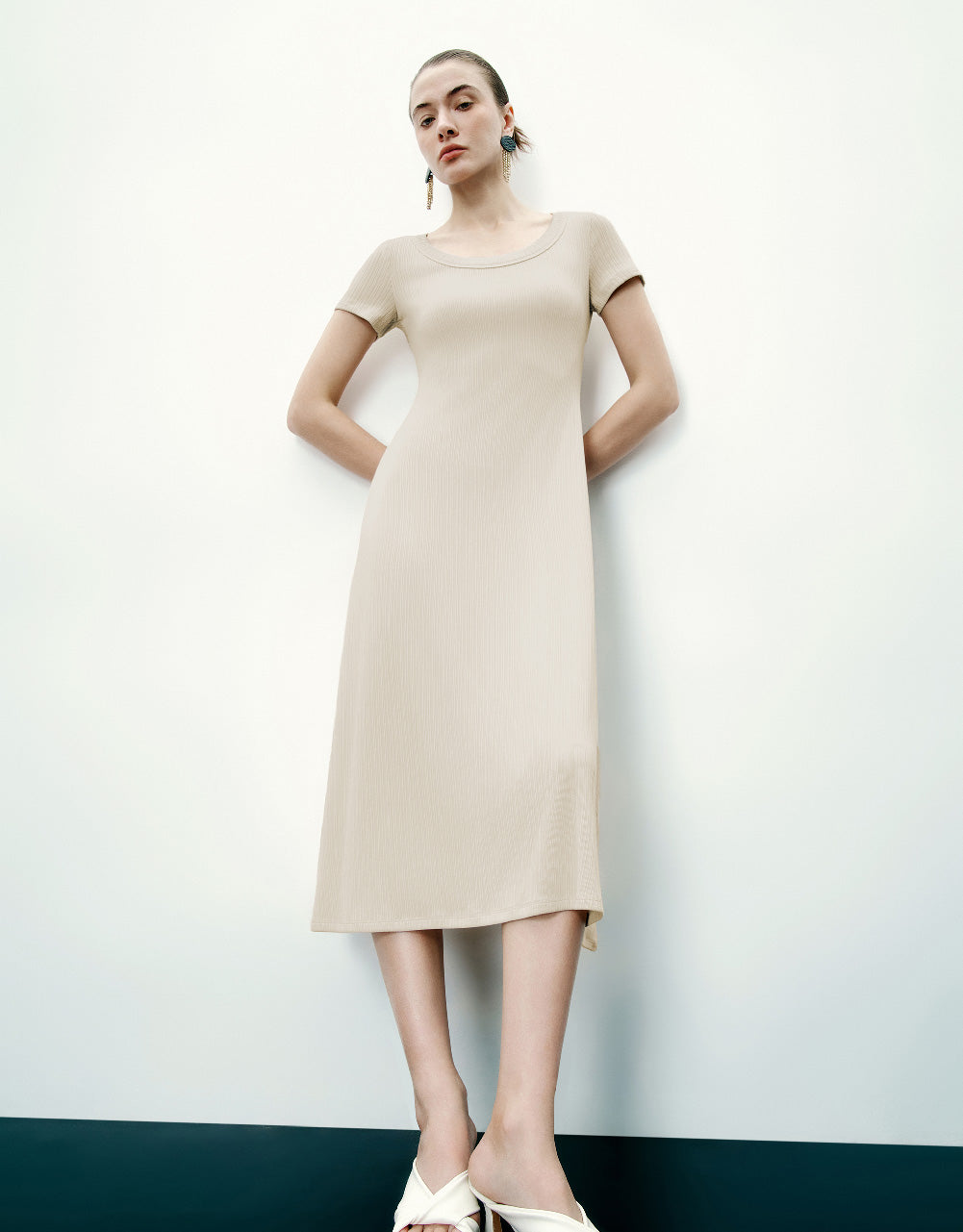 Crew Neck A-Line Dress