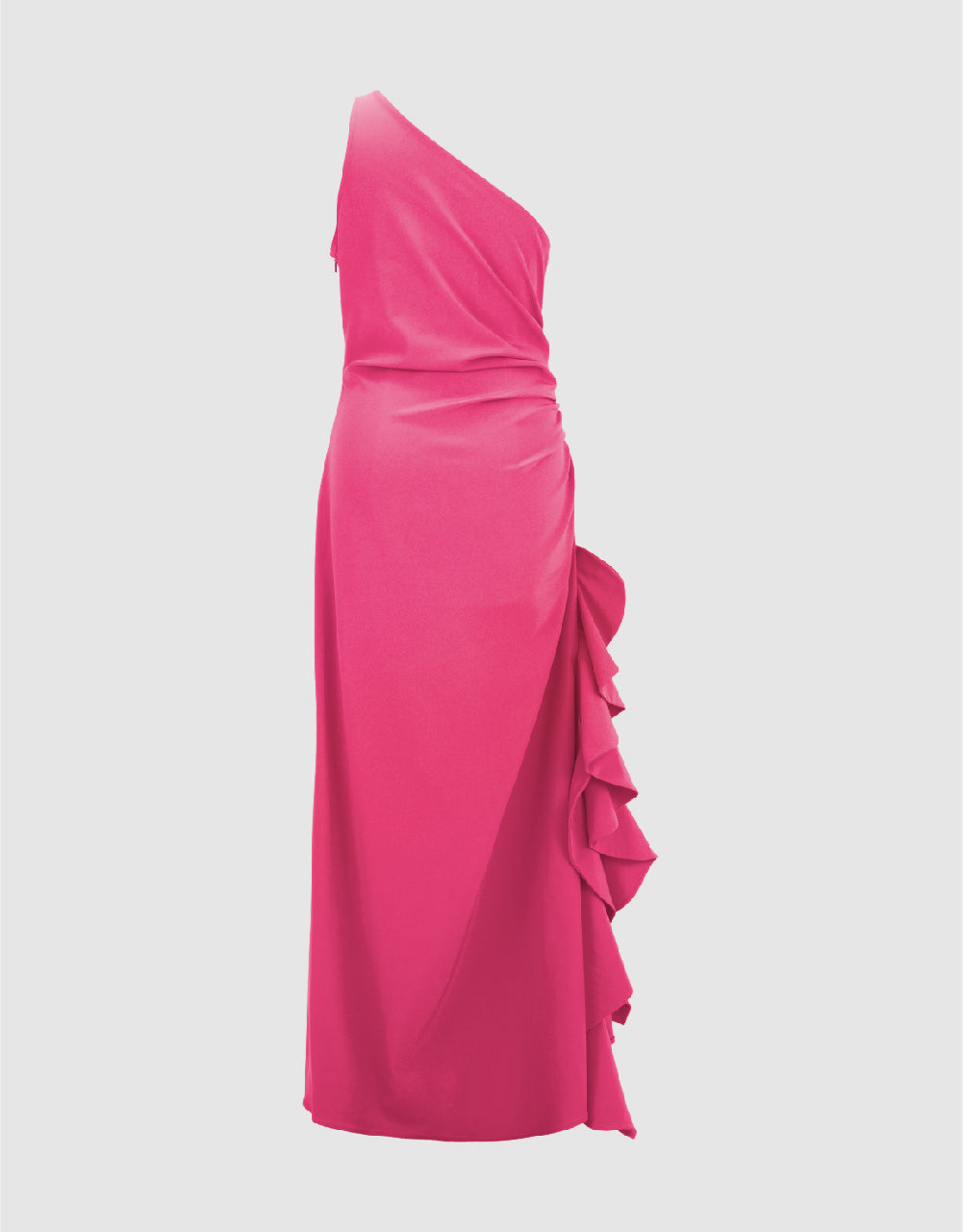 Sleeveless One Shoulder A-Line Dress