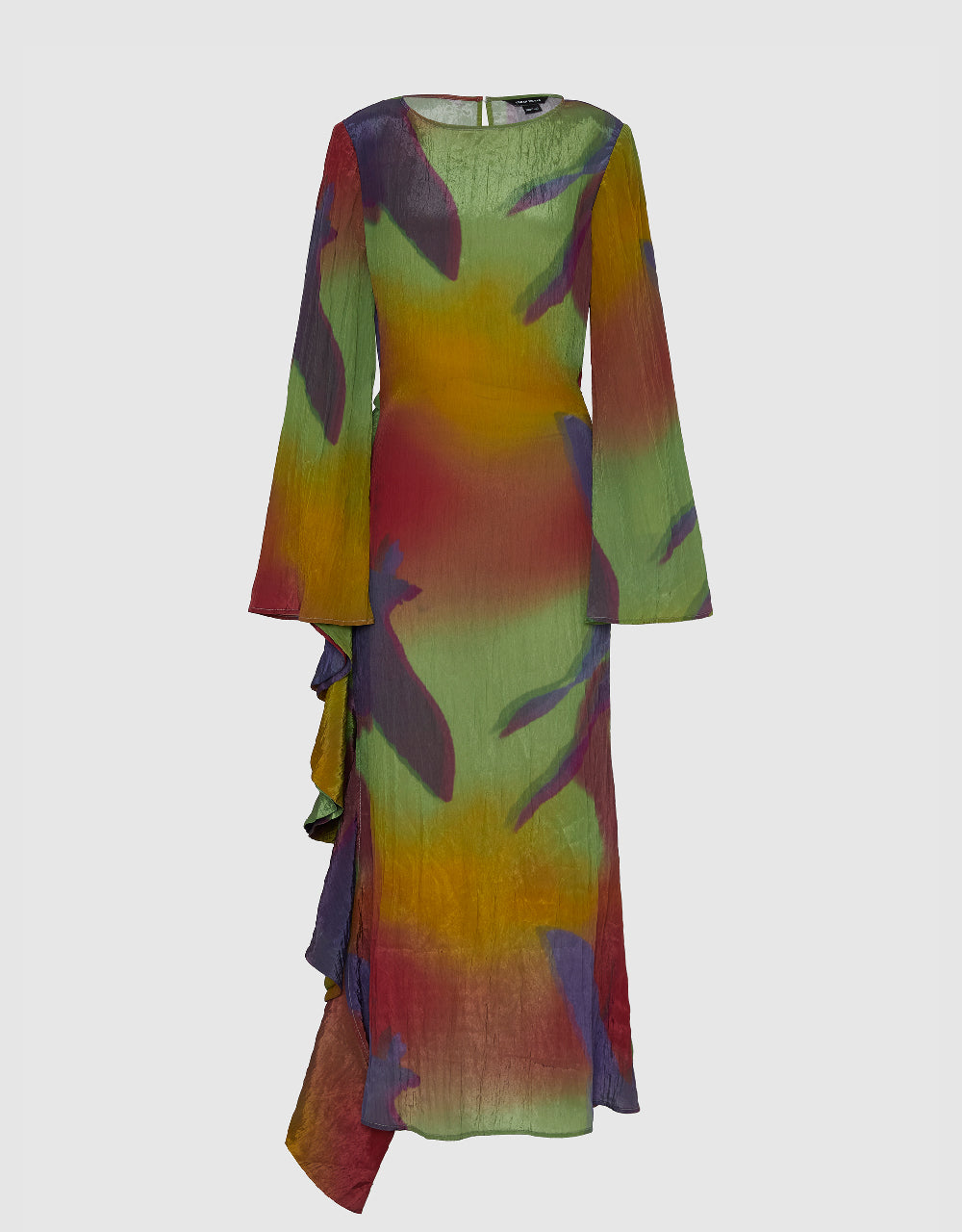 Printed Crew Neck Skinny Dress