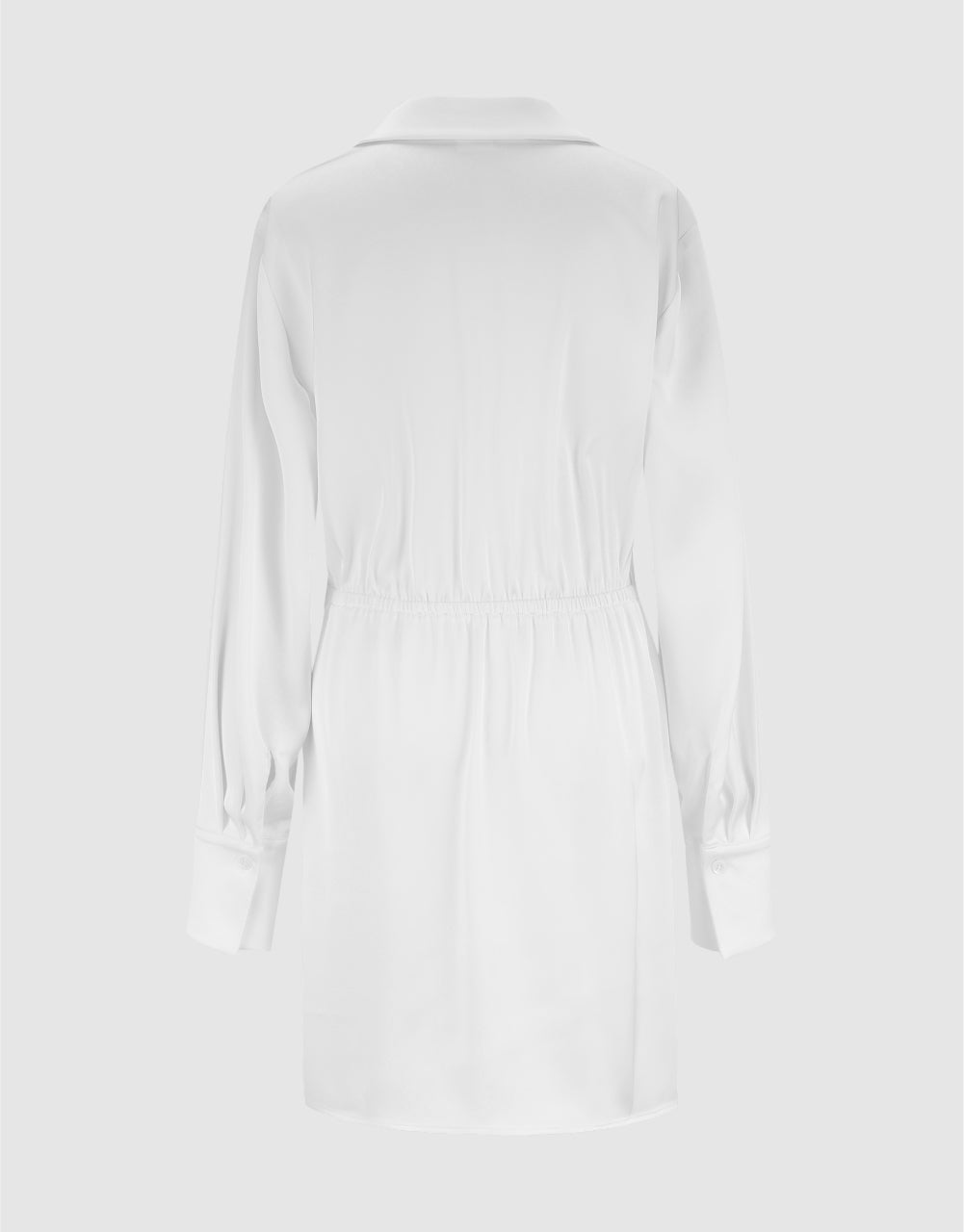 Ruched Lapel Skater Dress