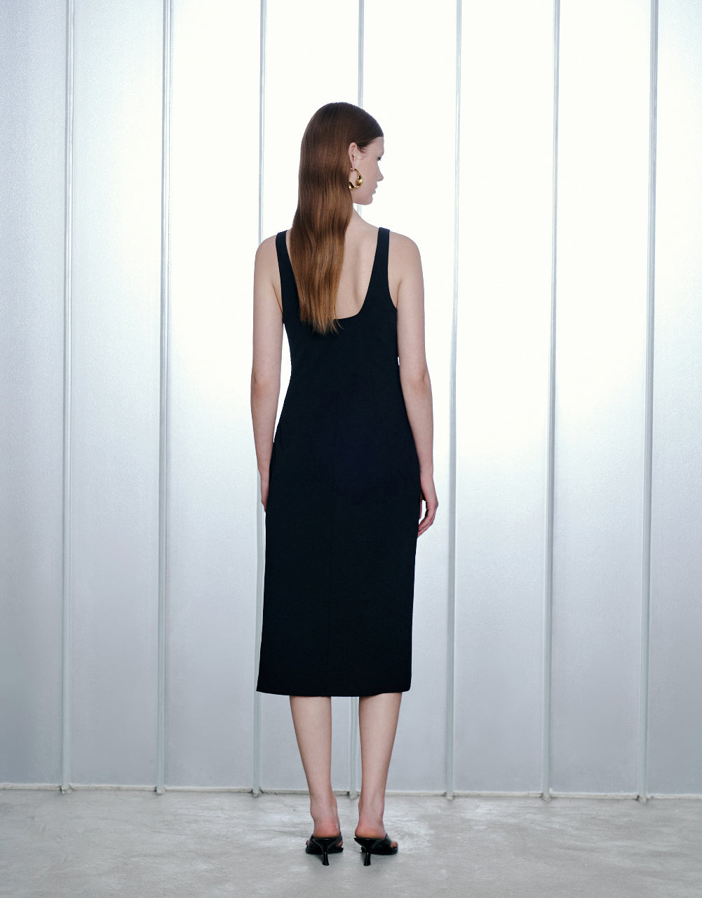 Ruched Sleeveless Straight Dress