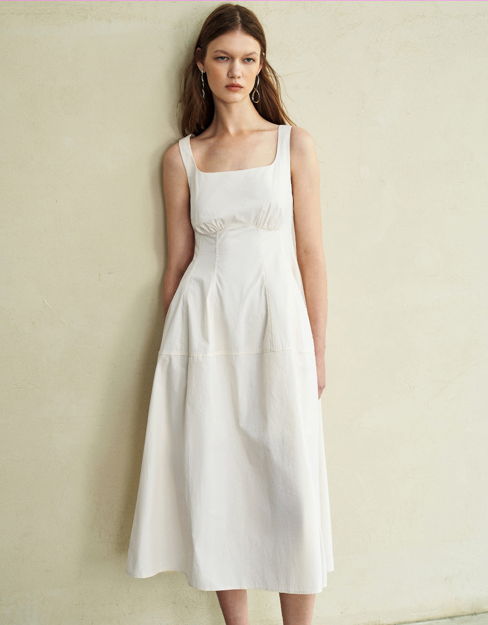 Sleeveless U Neck Skinny Dress