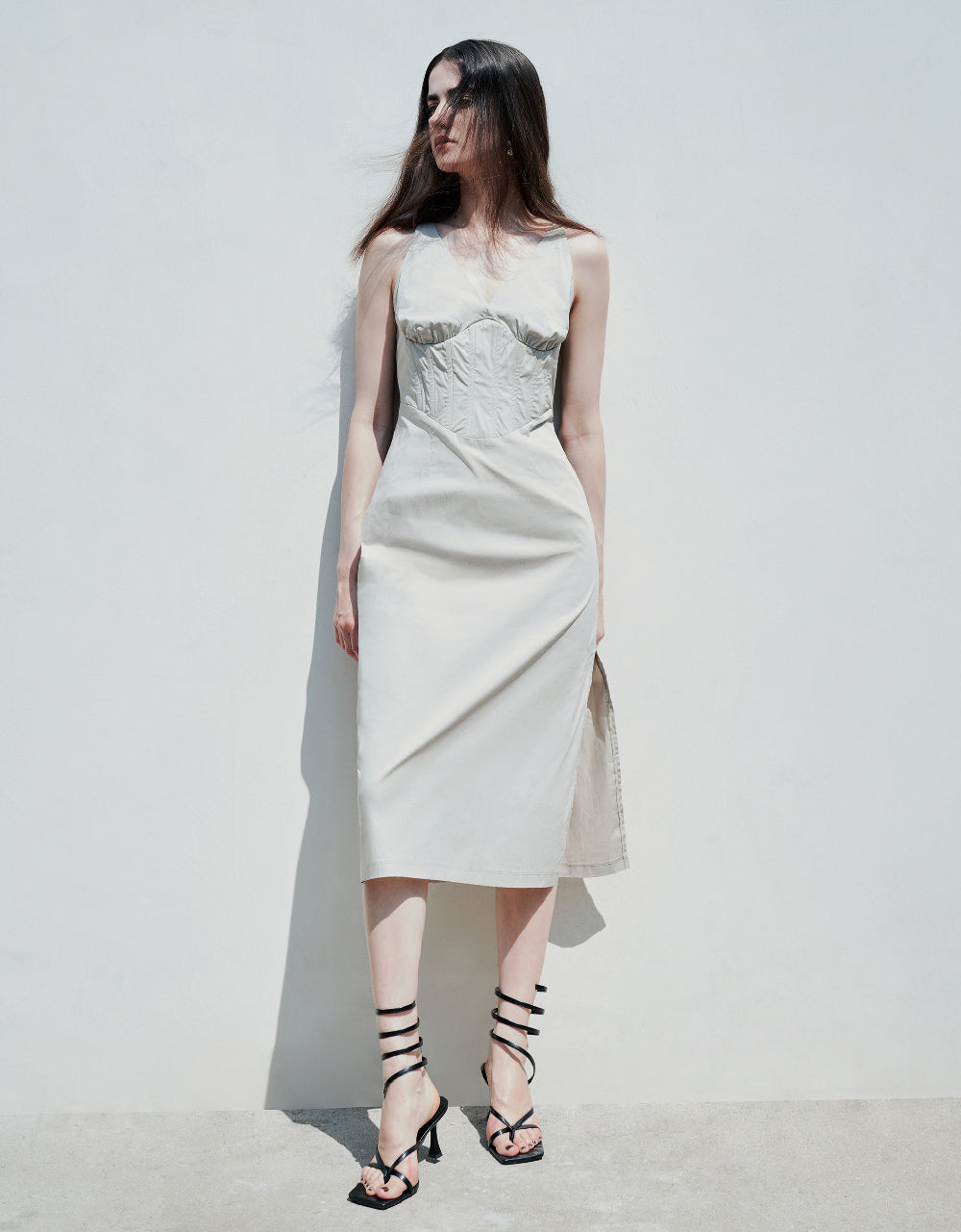 Sleeveless V-Neck Skater Dress