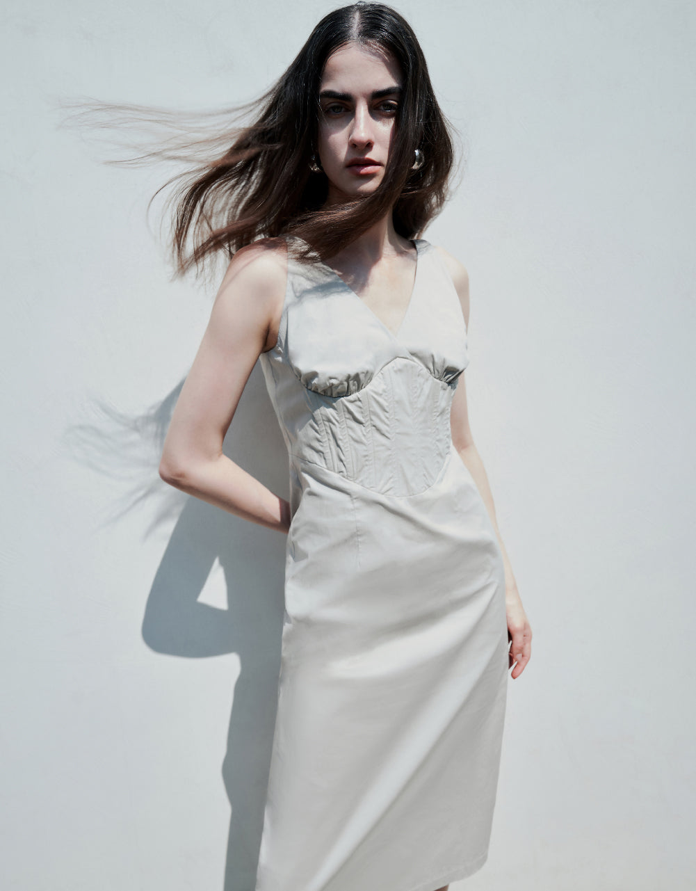 Sleeveless V-Neck Skater Dress