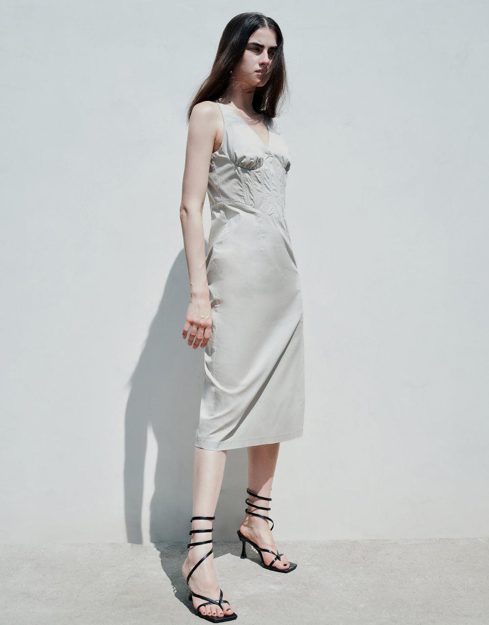 Sleeveless V-Neck Skater Dress