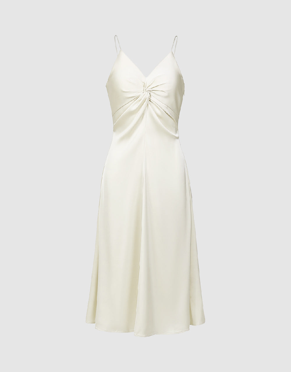 Twist Front V-Neck A-Line Cami Dress