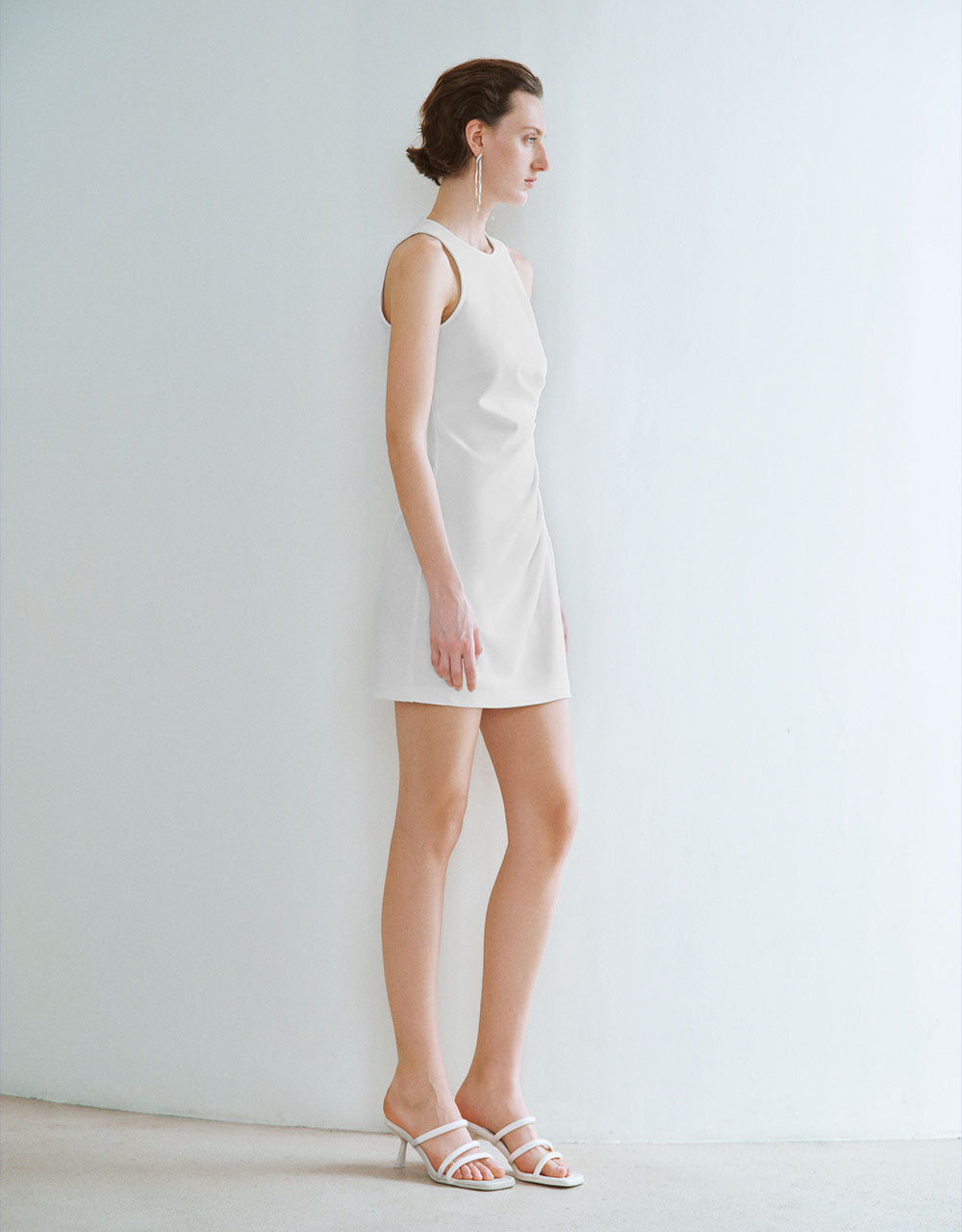 Sleeveless Crew Neck Straight Dress